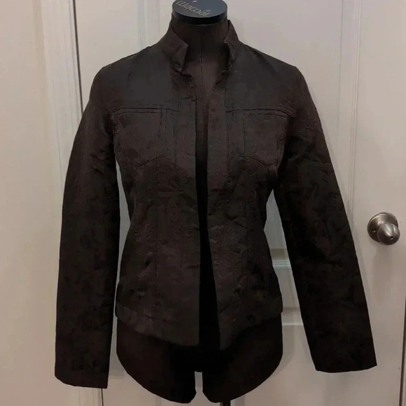 Chico's women's Brown open front casual jacket top - Picture 1 of 6